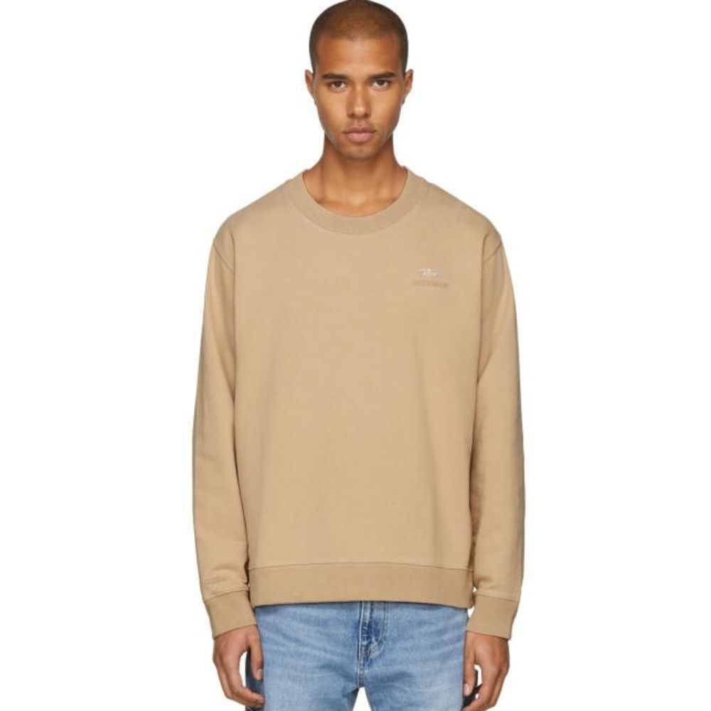 032C Crystal Workshop Tan Sweatshirt Pullover Crew Top